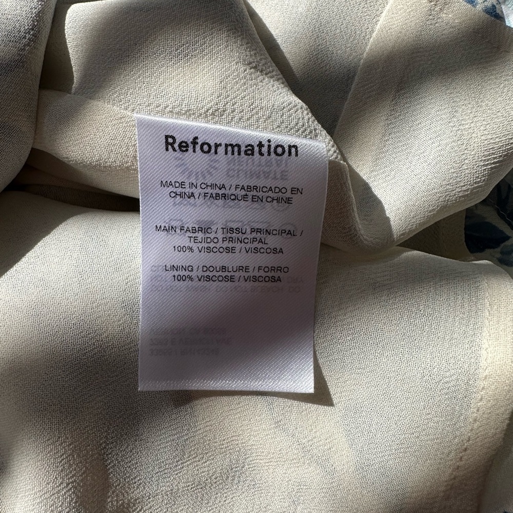 Reformation Marin Floral Minidress in Pompadour Size 12 - Picture 12 of 12